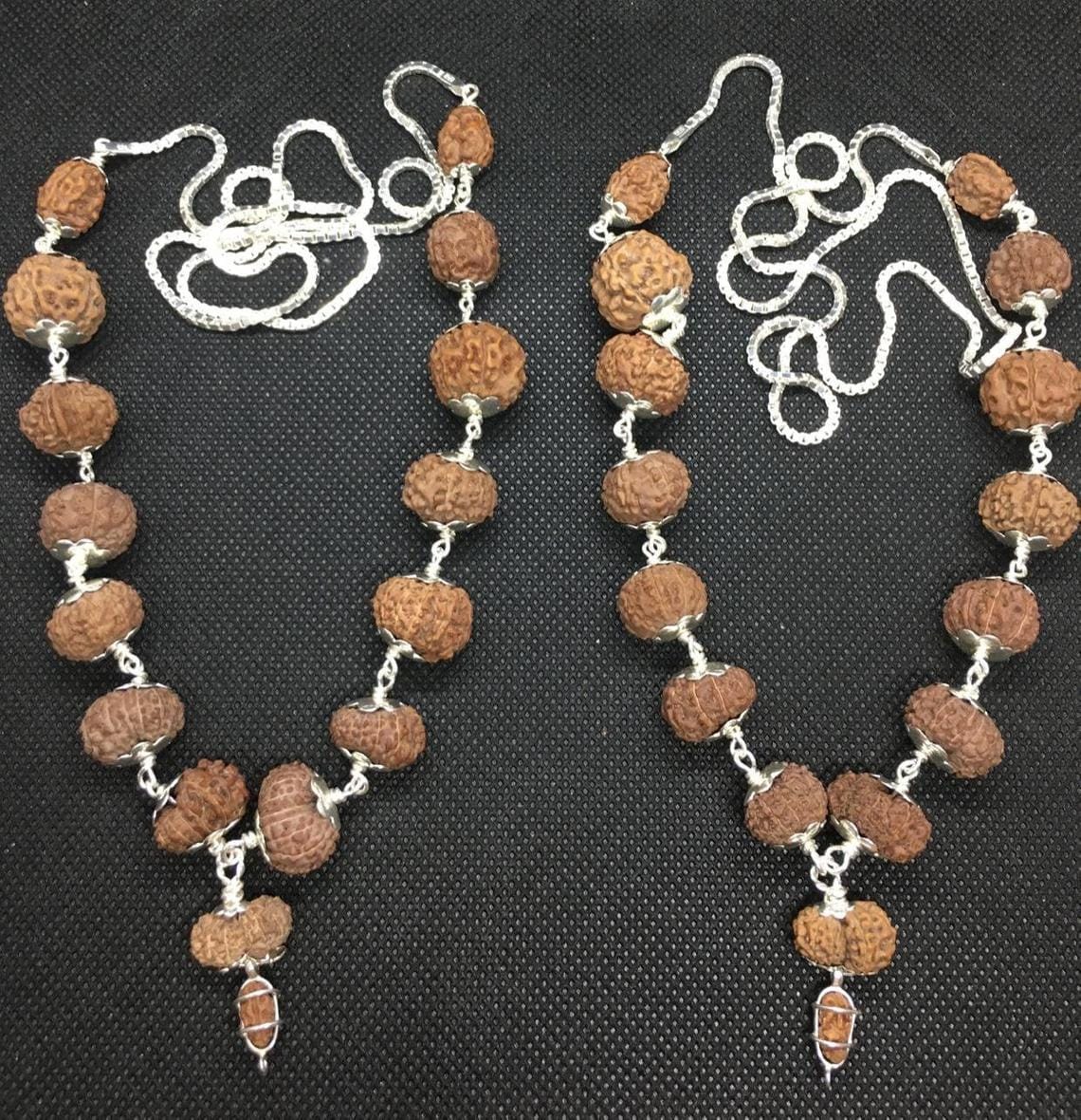 Indonesian Siddha Mala Medium Size In Silver