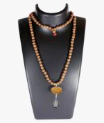 Lord Hanuman Kavach 11 Mukhi Rudraksha With Silver Yantra Attached In Rudraksha Mala