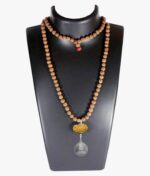 Mahamritunjaya Kavach 16 Mukhi Rudraksha With Silver Yantra Attached In Rudraksha Mala