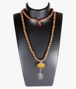 Mahamritunjaya Kavach 14 Mukhi Rudraksha With Silver Yantra Attached In Rudraksha Mala