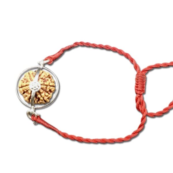 8 Mukhi Nepal Rudraksha In Pure Silver Case Bracelet