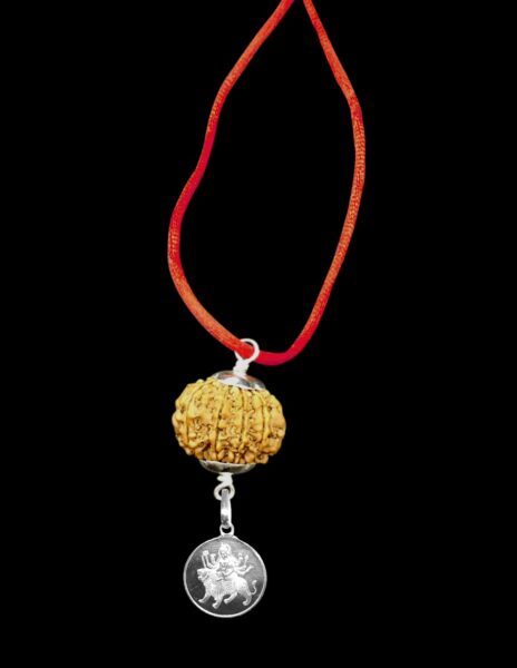 Goddess Durga Kavach 9 Mukhi Rudraksha With Silver Yantra