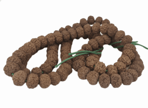 🌼 7 Mukhi Rudraksha Mala – 108+1 Beads (Indonesian Origin, 11–15mm) - Image 3